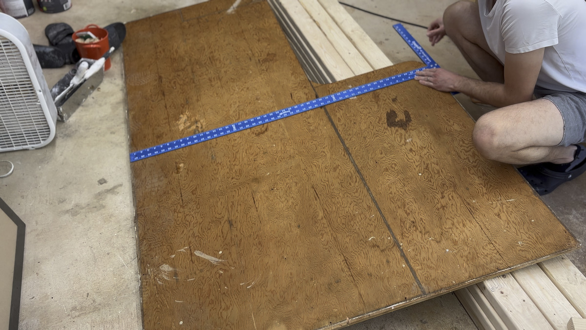 Measure and Cut Scrap Plywood