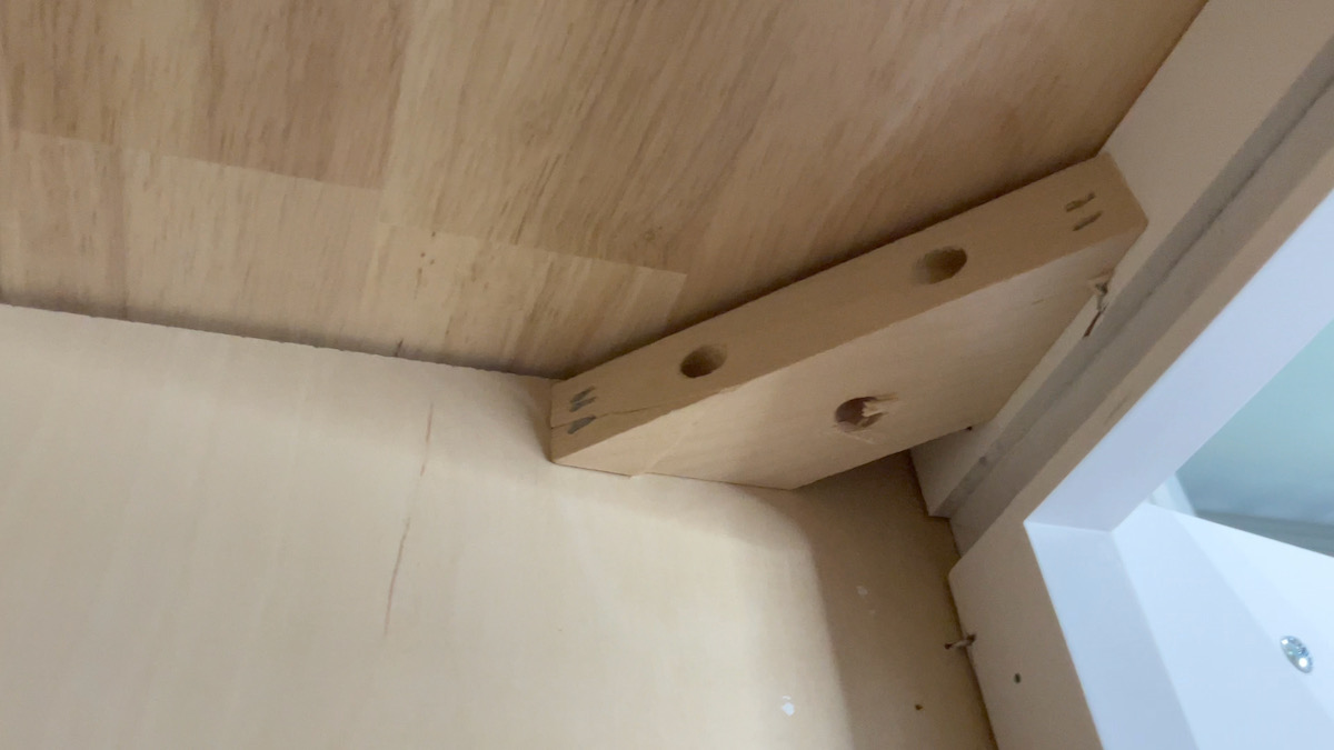 Inside Corner of Cabinet